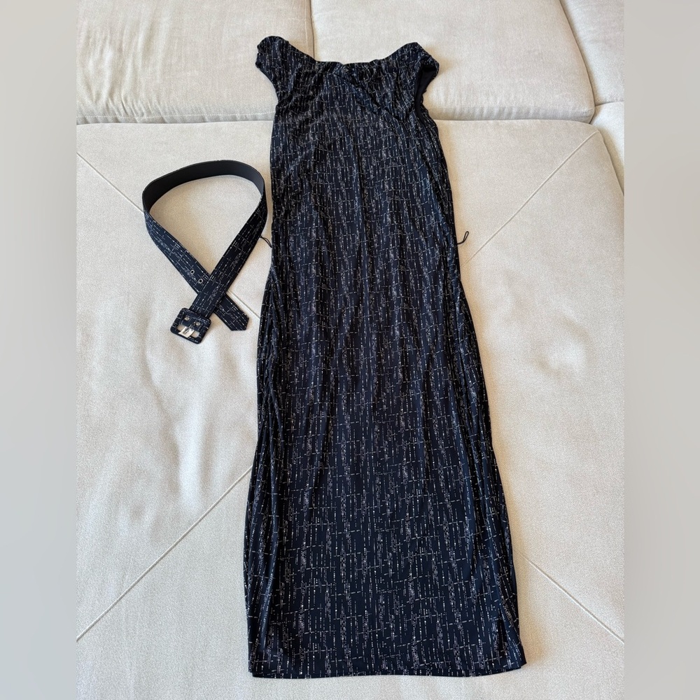 The Limited Black and White Maxi Dress